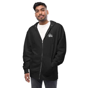 BASIC STUSSY ZIP UP HOODIE